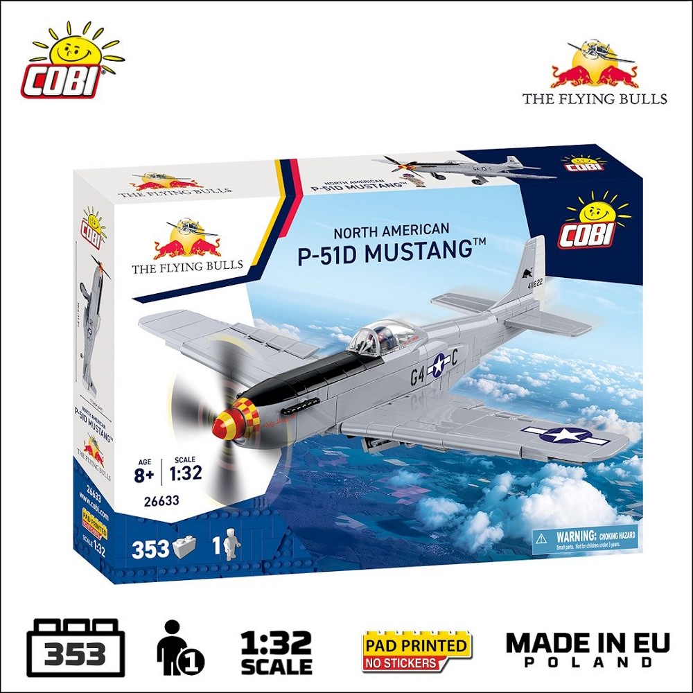 Cobi 26633 MUSTANG P-51D 348 PCS FLYING BULLS 1:32
