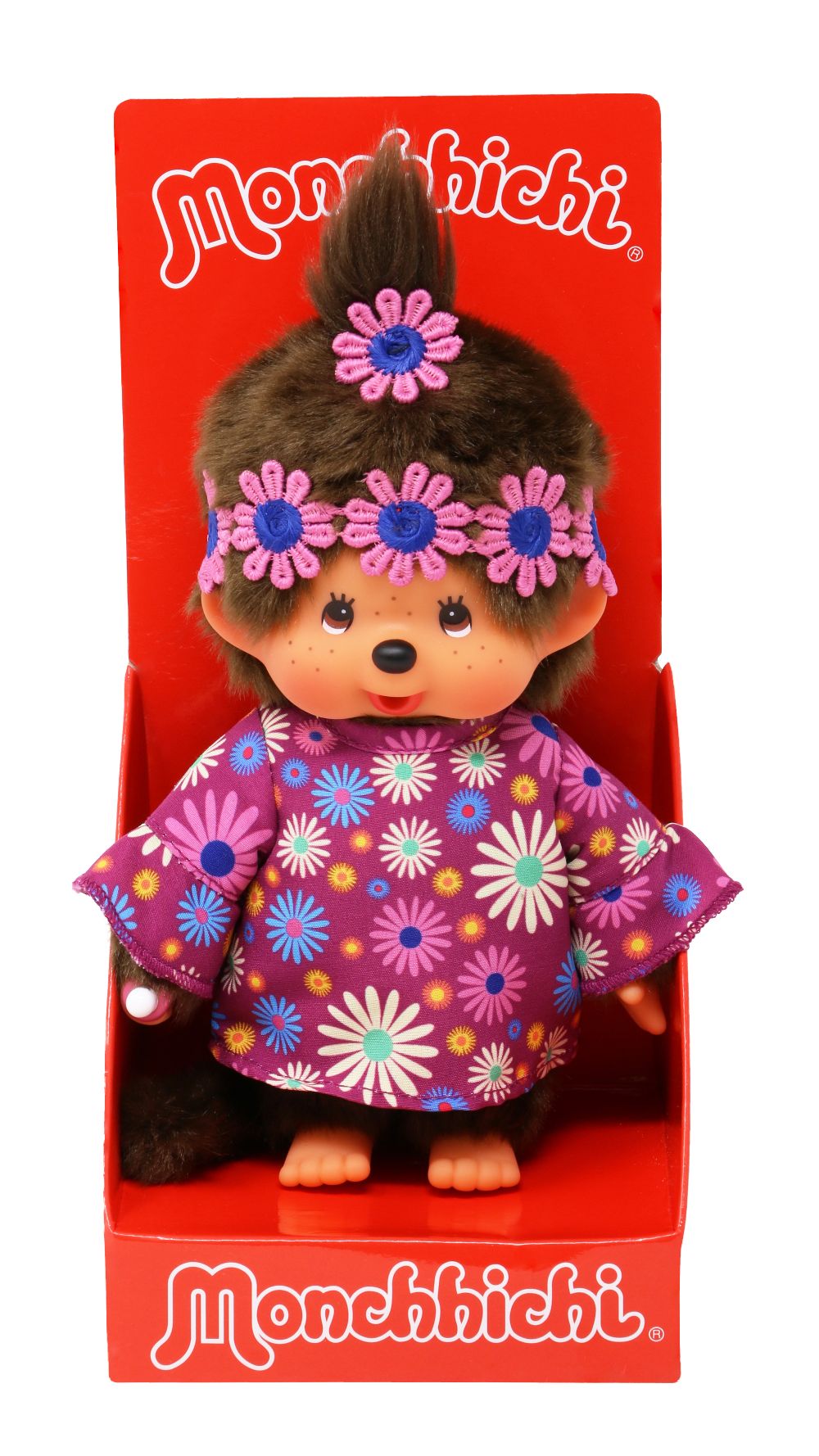 Monchhichi 252893 Plüschfigur Flower Power Mädchen 20 cm Stoff NEU