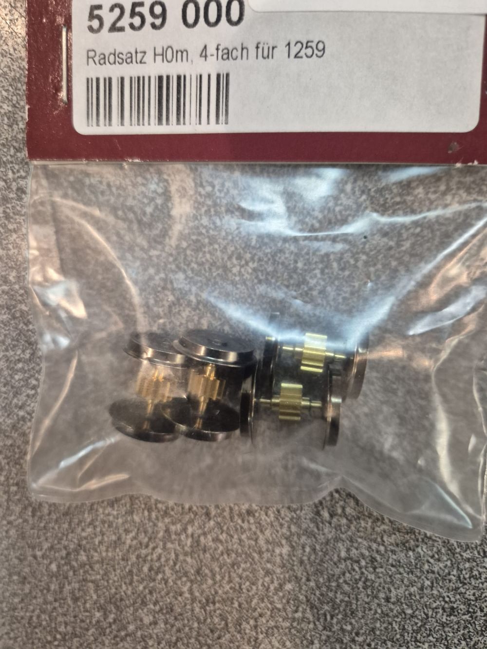 Bemo 5259000 Radsatz H0m, 4-fach für 1259