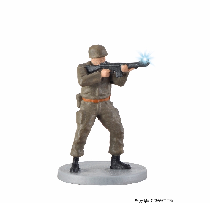 Viessmann 1530 H0 Soldat, stehend mit Gewehr und Mündungsfeuer