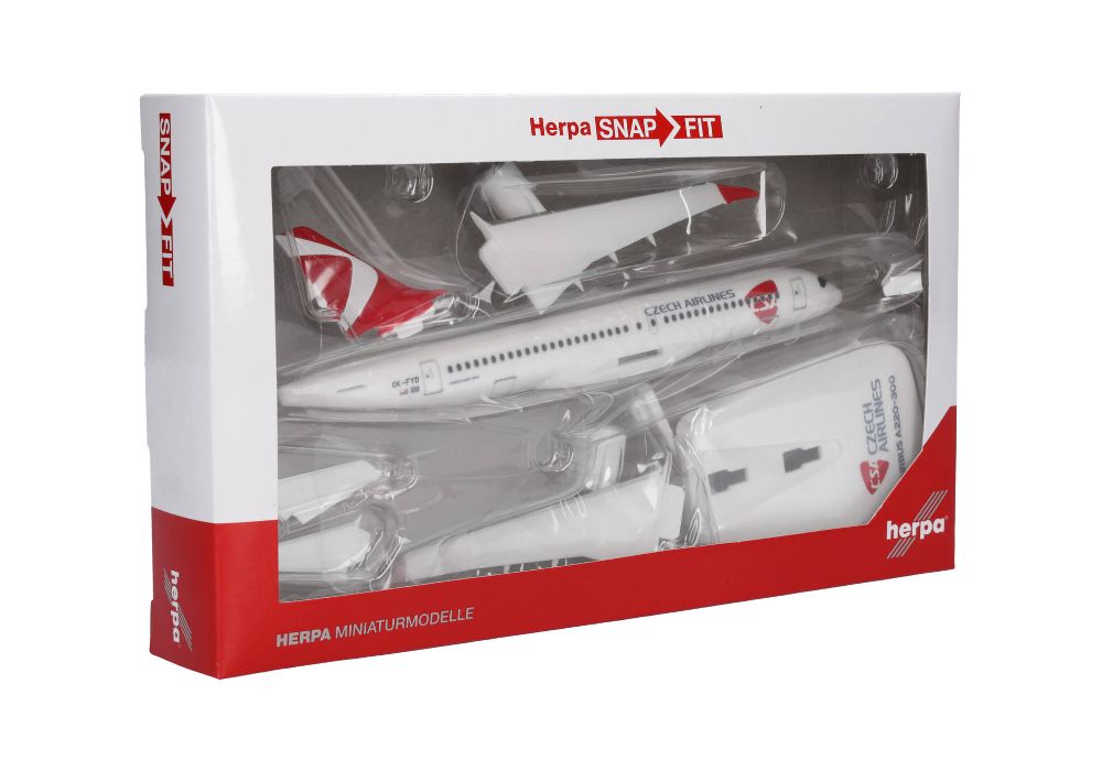 Herpa 614733 CSA Czech Airlines Airbus A220-300 1:200 Snap-Fit NEU