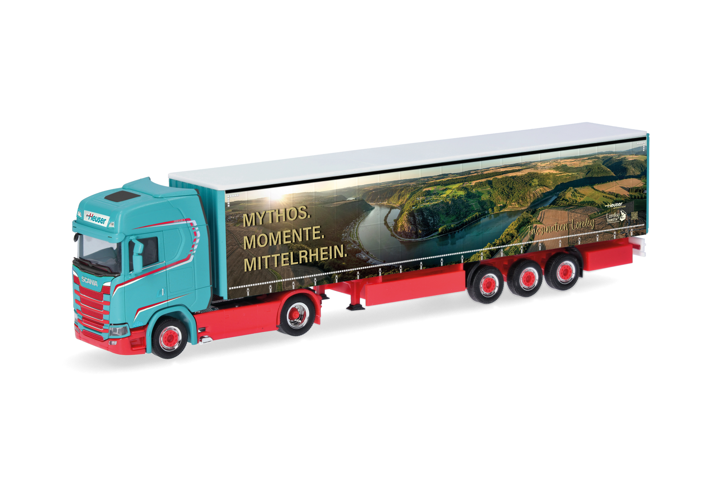 Herpa 321280 Scania CS 20 HD GaPlSz Heuser