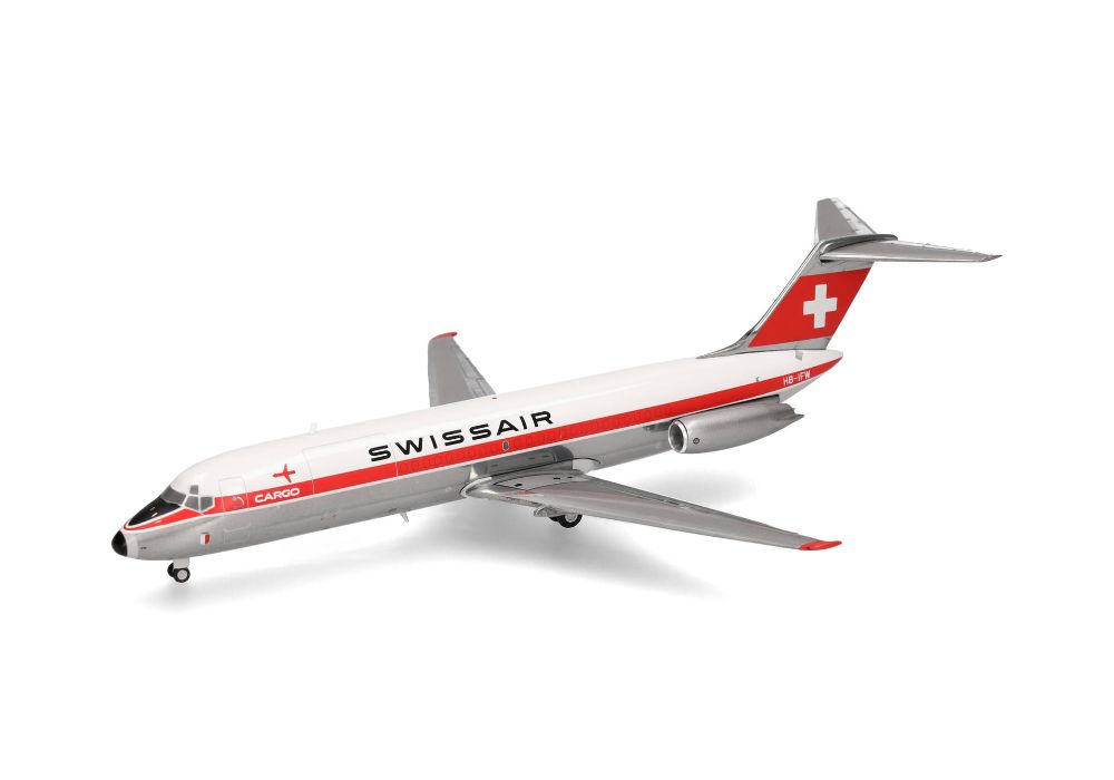 Herpa 573344 Swissair Douglas DC-9-30F  HB-IFW Payerne 1:200