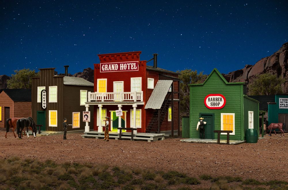 Kibri 38501 Westernhäuser Ensemble Hotel 1:87 Spur H0 Bausatz