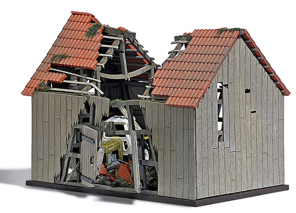 Busch 8760 Verfallene Scheune - Spur TT - Bausatz - Neu - OVP