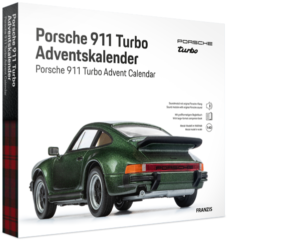 Franzis 67233 Porsche 911 Turbo Oakgrünmetallic Adventskalender 1:43