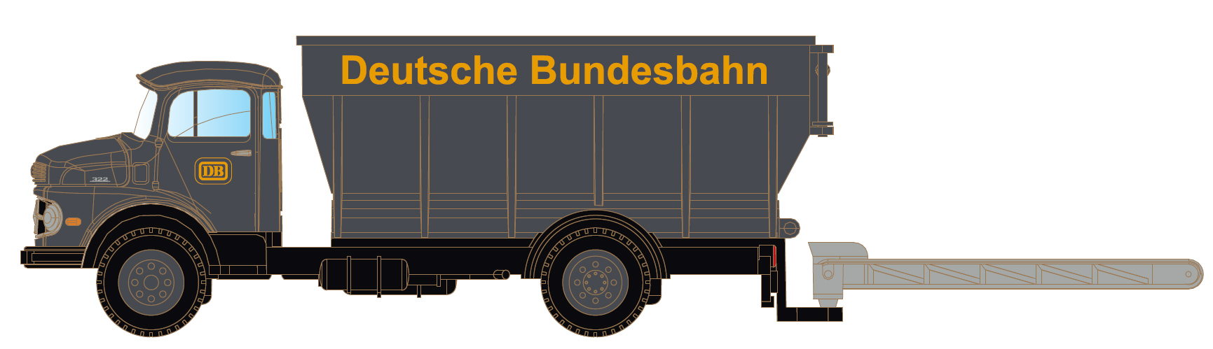 Minis LC3551 MB L322 Kohlenkuli - Deutsche Bundesbahn Spur N