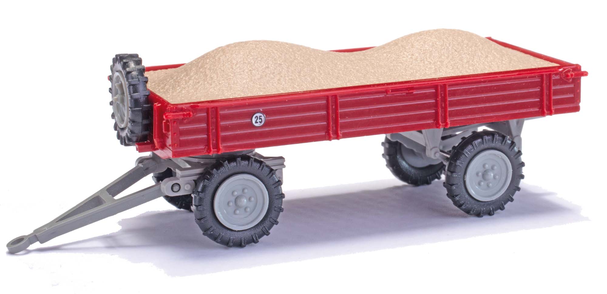Harold Mehlhose 210010226 Anhänger T4 mit Kies Rot 1:87 Spur H0 Standmodell