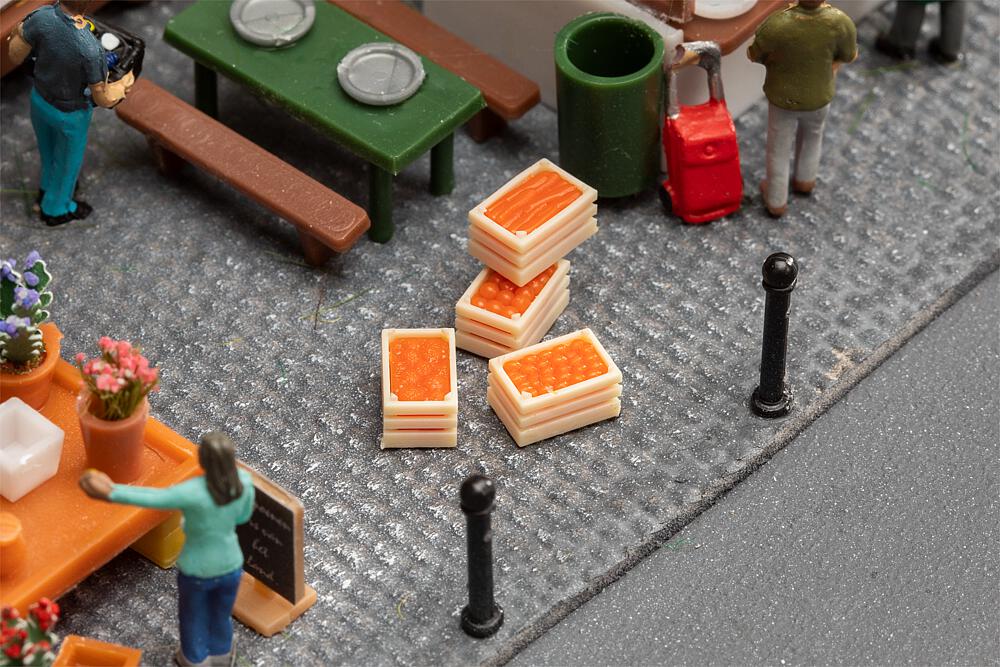 Faller 180868 4 Marktkisten mit Gemüse 1:87 Spur H0 Neu OVP