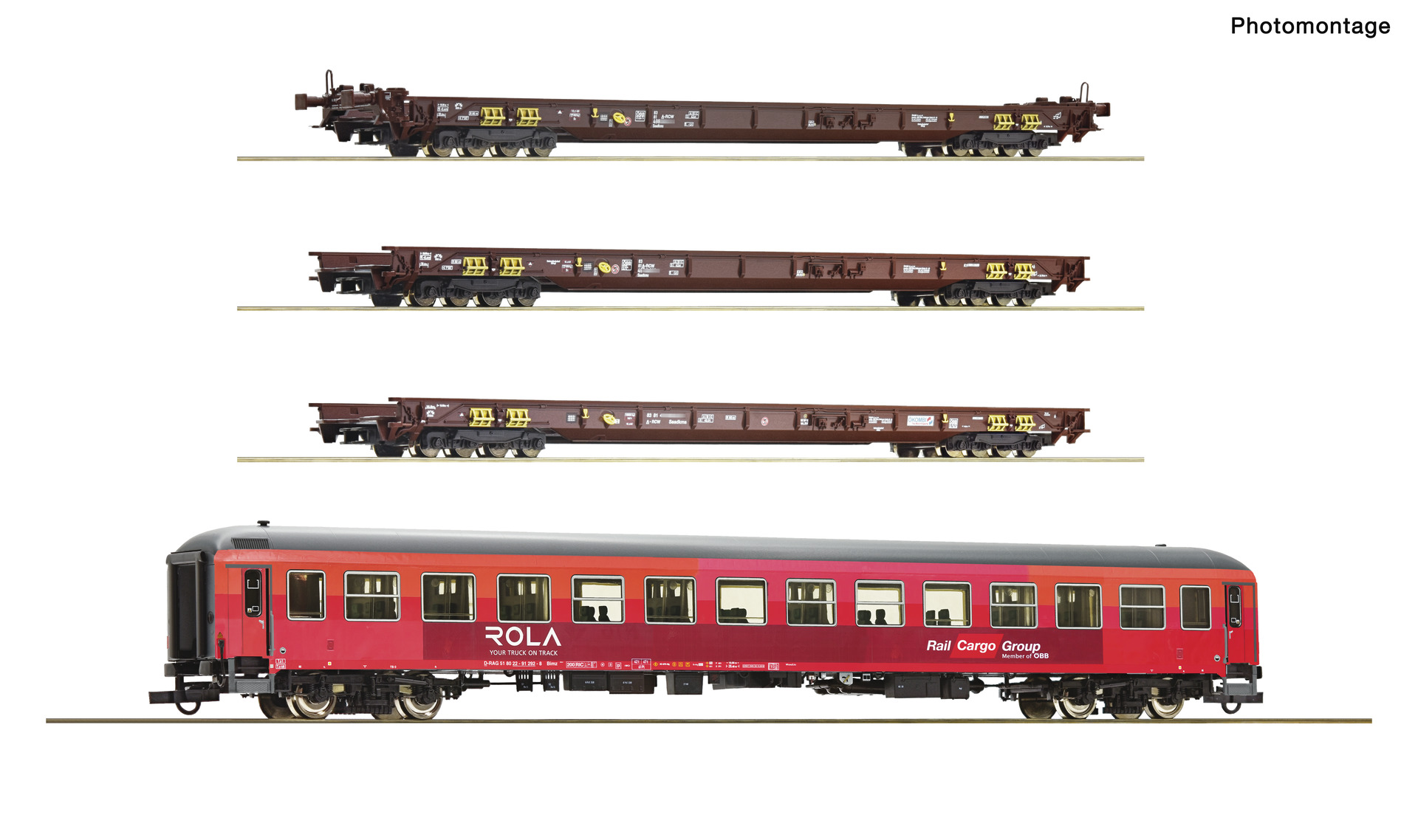Roco 6600042 4-tlg. Set: Rollende Landstraße