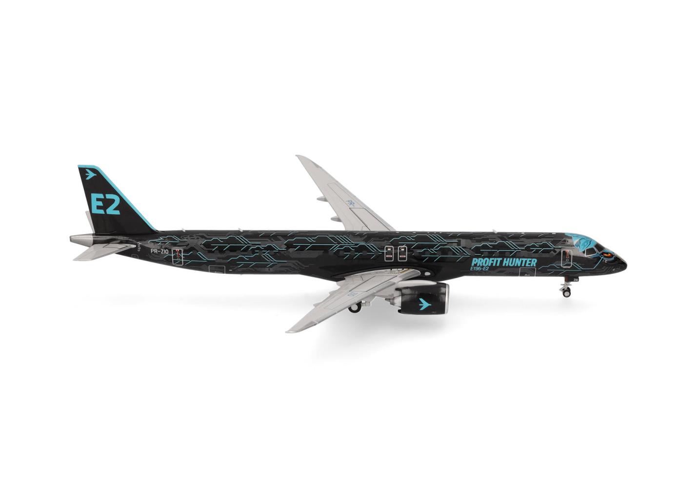 Herpa 572989 Embraer E195-E2 Tech Eagle 1:200 Standmodell Neu