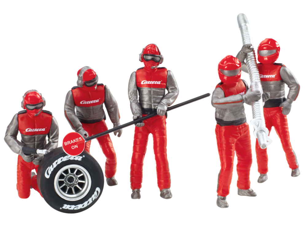Carrera 20021131 Figurensatz Mechaniker Crew rot 124/132 Evolution