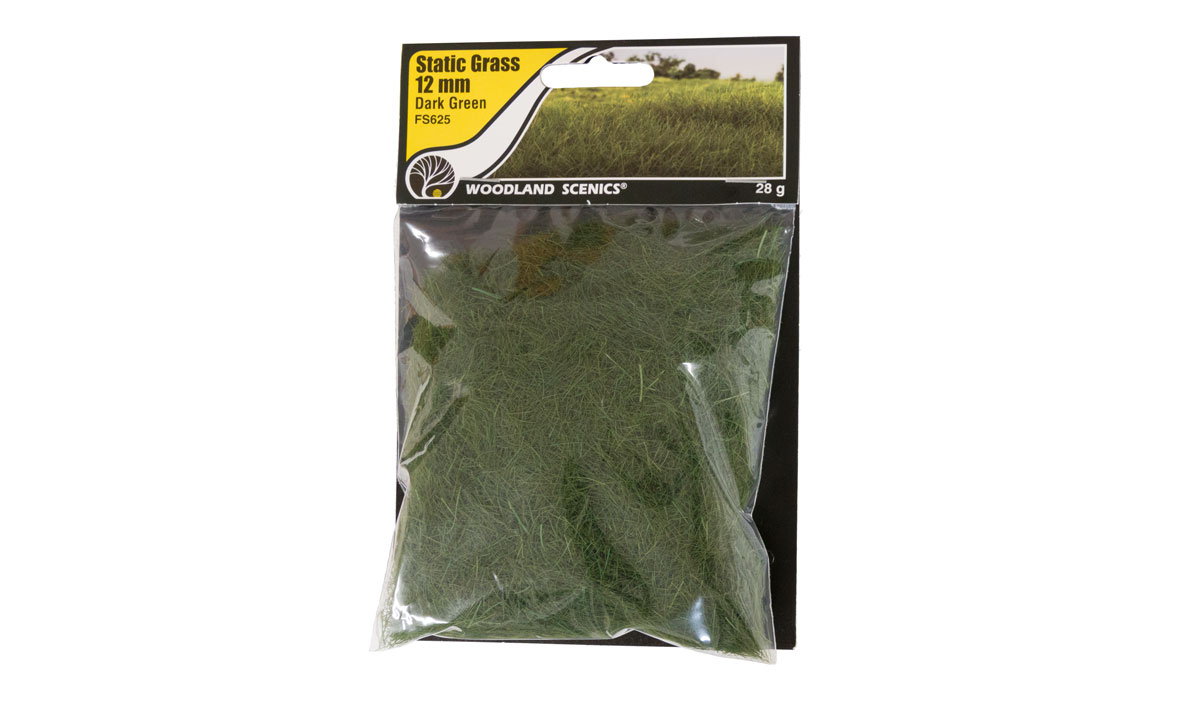 Woodland Scenics FS625 12mm Static Grass Dark Green Neu OVP