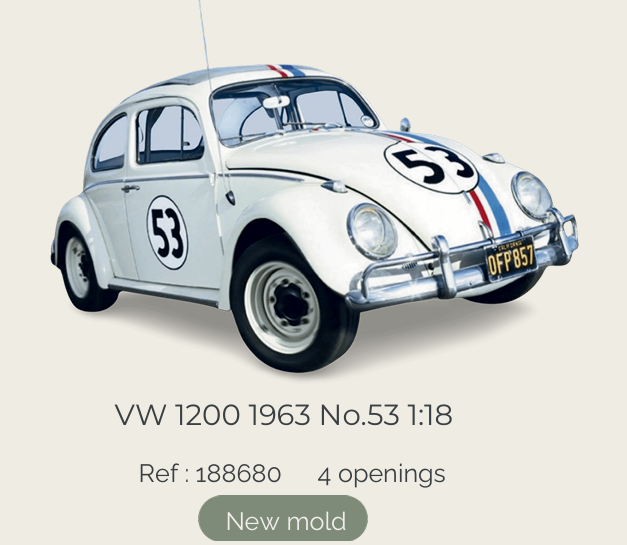 Norev 188680 VW 1200 1963 Movie Car No 53 1:18