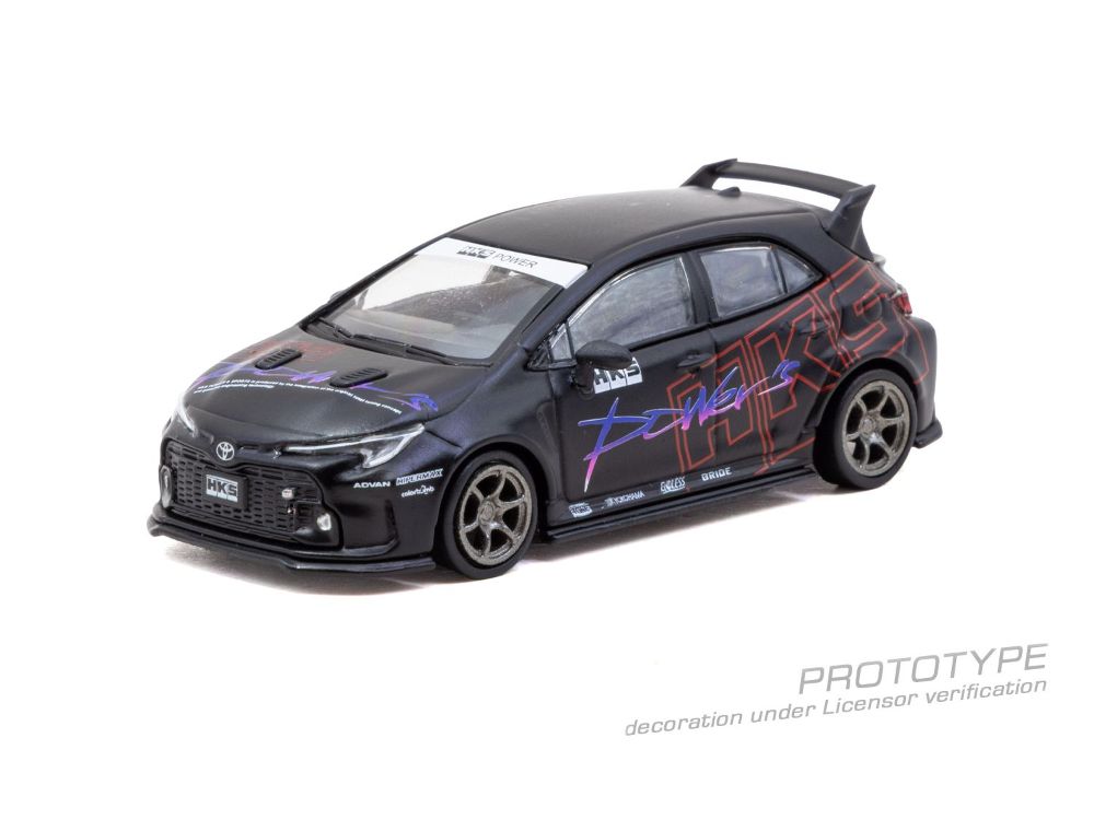 1:64 TOYOTA COROLLA GR HKS CHROME BLACK 2025