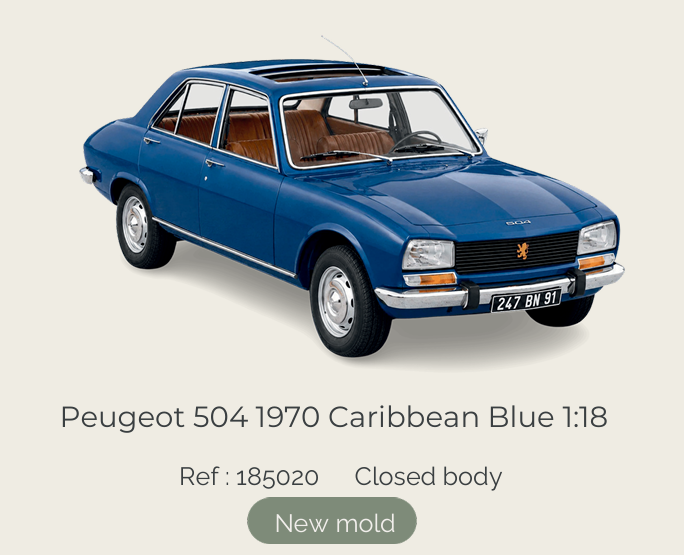 Norev 185020 Peugeot 504 1970 Carabean Blue 1:18