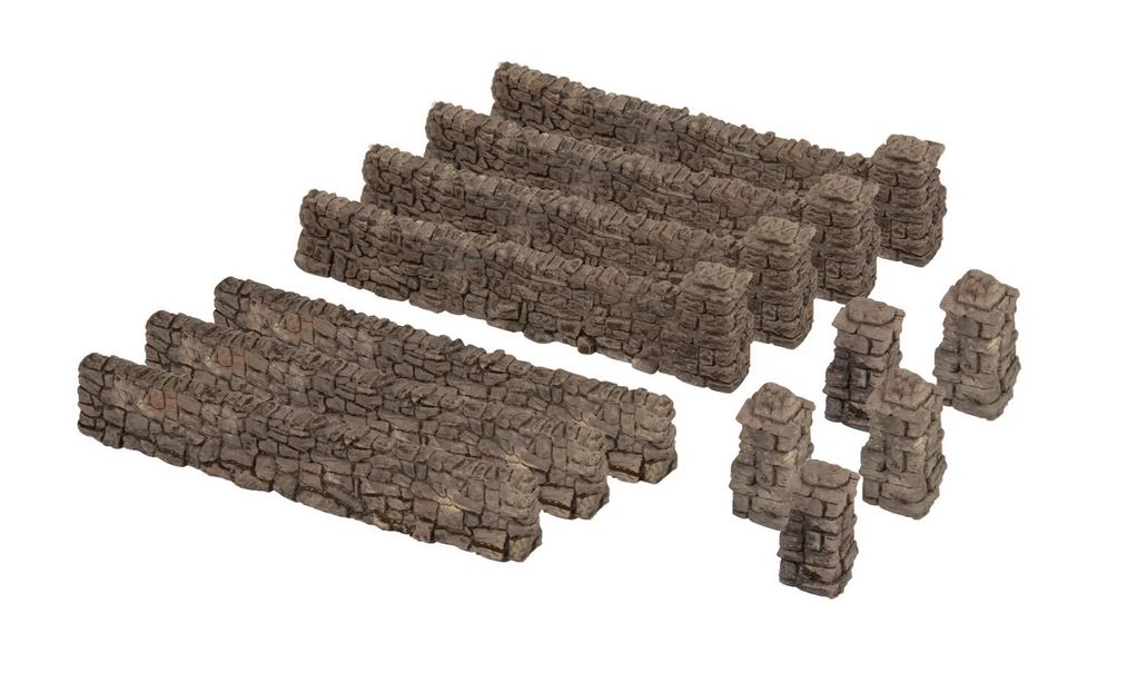 Noch 13170 Bruchsteinmauer 12 Teile Gesamtlänge 72 cm Spur H0
