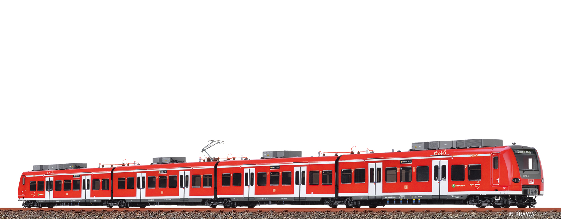Brawa 58236 H0 Elektrotriebwagen BR 424 DB AG, S-Bahn München, 4er-Set
