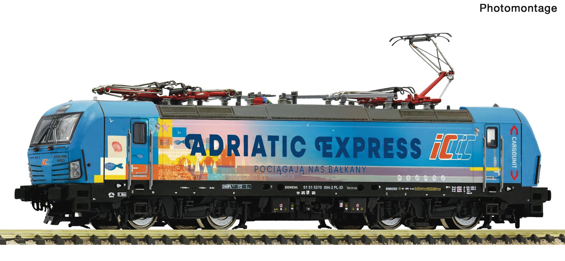 Fleischmann 7560093 Elektrolokomotive 370 094-2 „Adriatic Express“, PKP IC