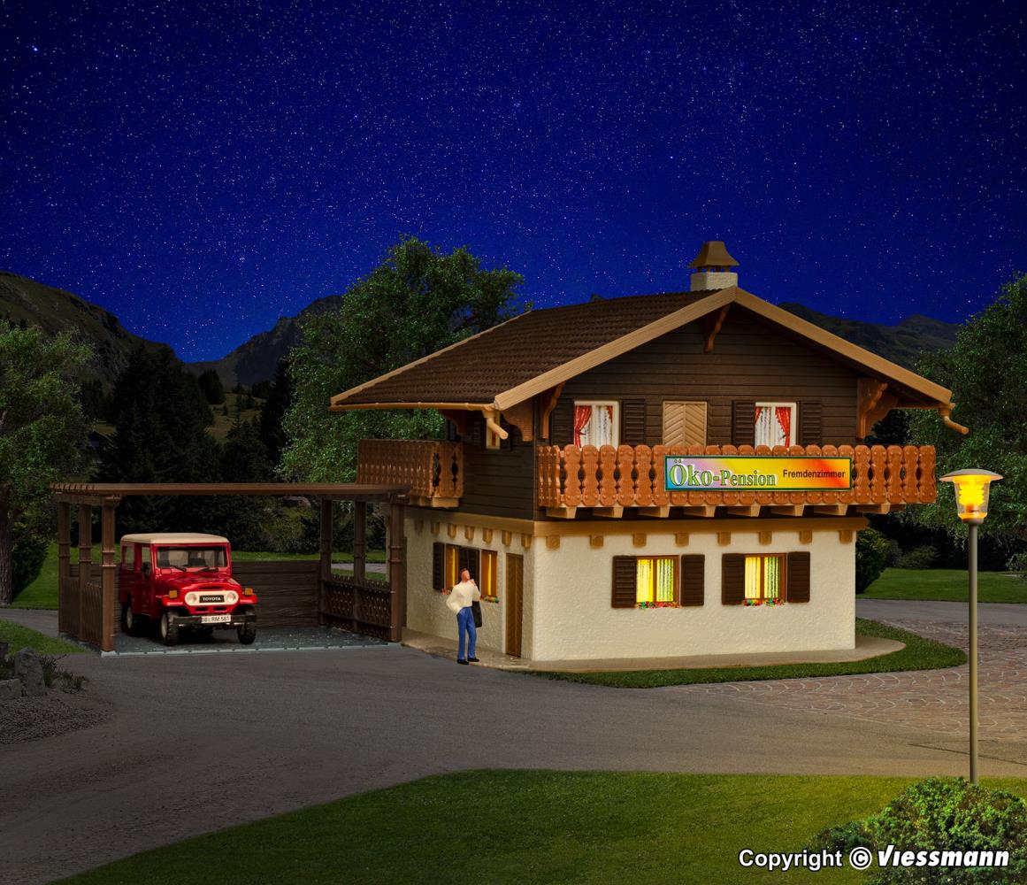 Vollmer 43961 Pension mit Carport 1:87 Spur H0 Bausatz Neu OVP