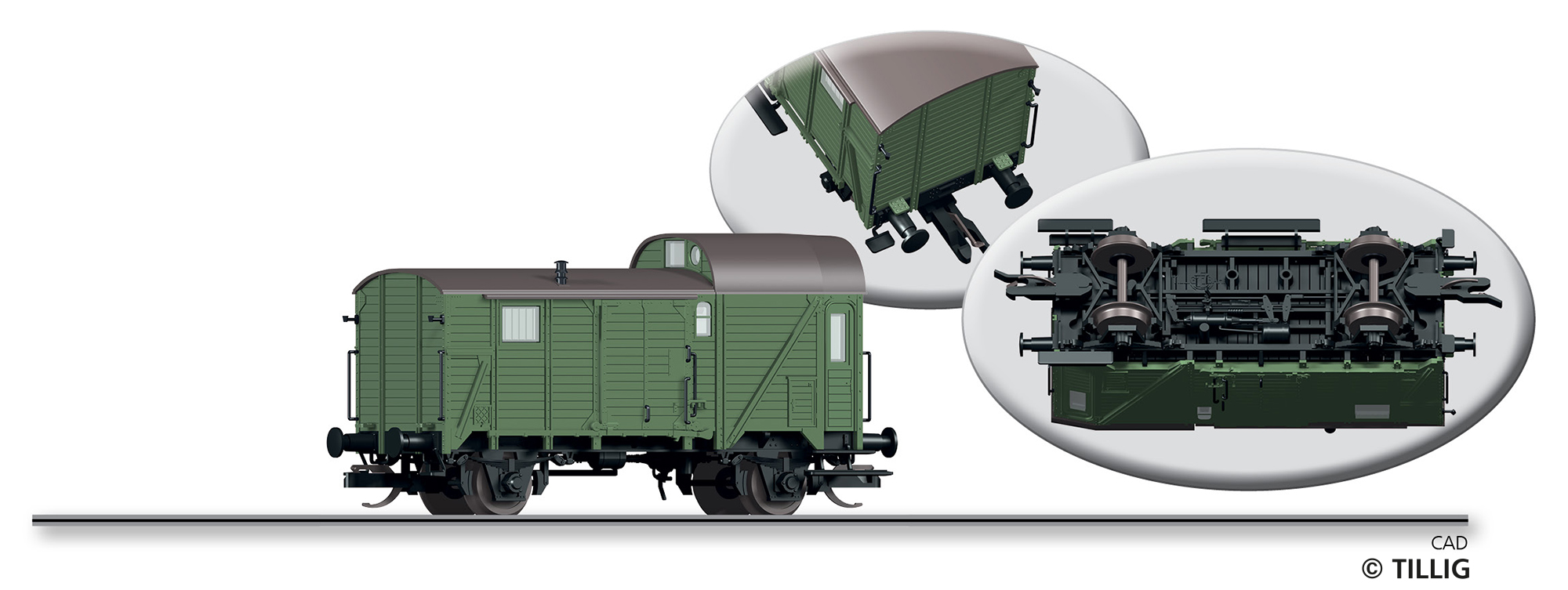 Tillig 95903 Güterzug-Packwagen, Pwg pr-14, der DR