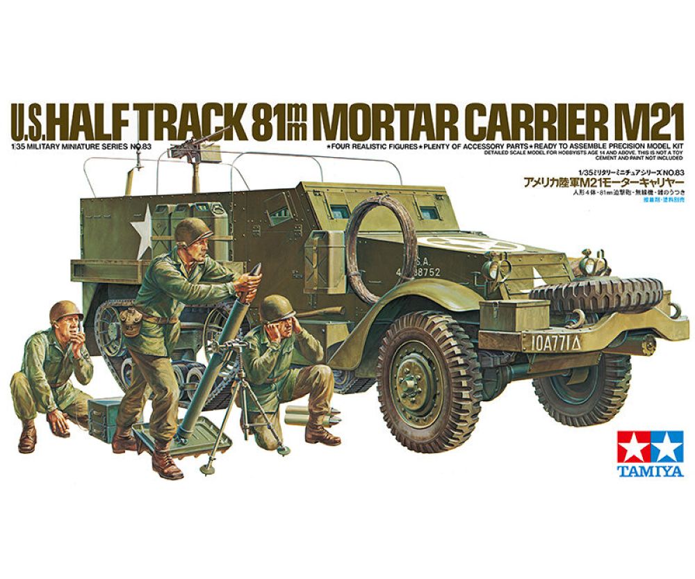 Tamiya 35083 US M21 Halbkette m. Mörser (4) 1:35 Bausatz NEU OVP