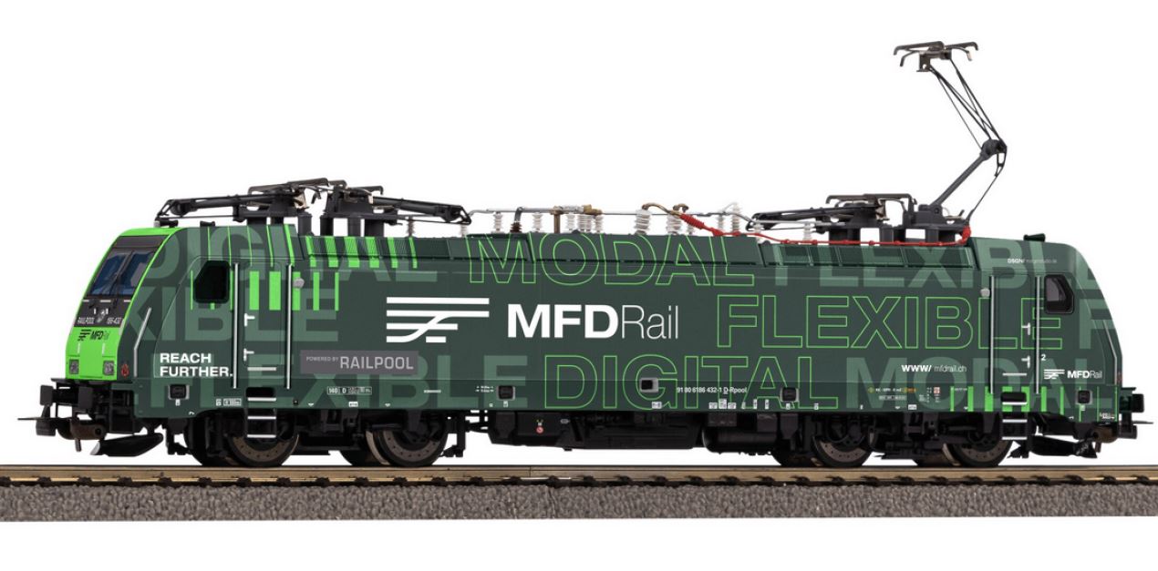 Piko 71331 Sound-E-Lok BR 186 MFD Rail Railpool Ep. VI Spur H0