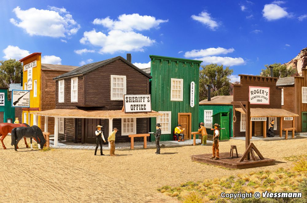 Kibri 38502 Westernhäuser Ensemble Sheriff´s Office 1:87 Spur H0