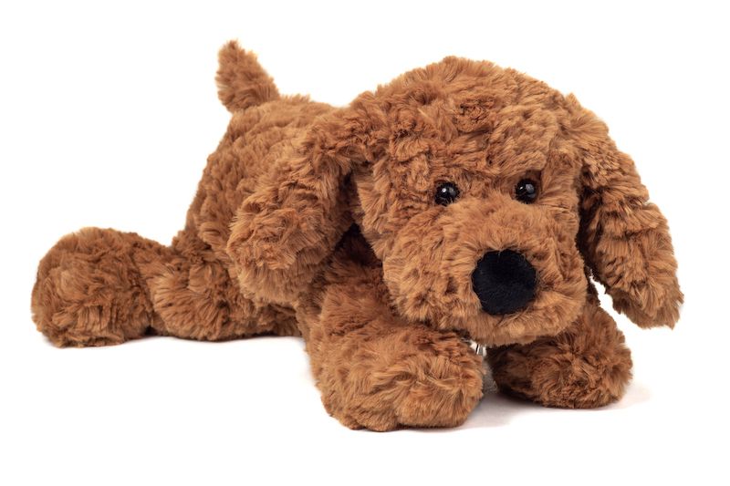 Teddy Hermann 919742 Schlenkerhund braun 28 cm Stoff/Plüsch/Kuscheltier
