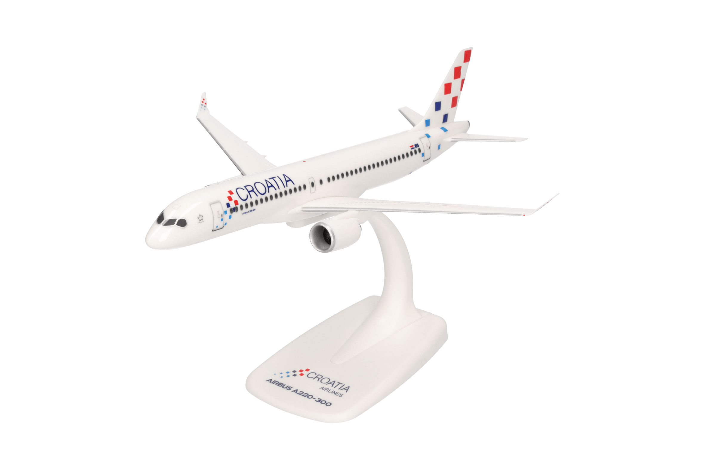 Herpa 614566 Croatia Airlines Airbus A220-300 9A-CAE Zagreb 1:200
