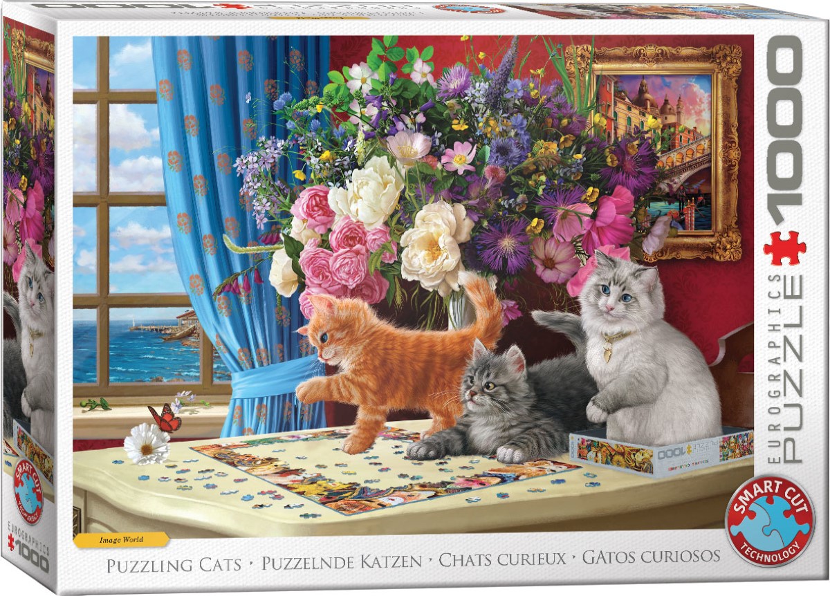 EUROGRAPHICS 6000-5914 Puzzelnde Katzen 1000 Teile Puzzle Neu OVP