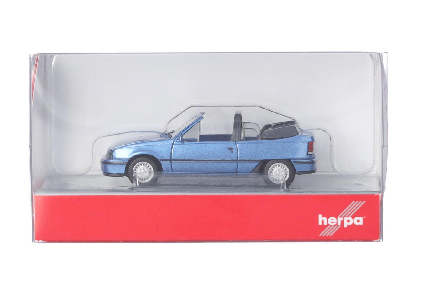 Herpa 430920 Opel Kadett E Gsi Cabrio laserblaumetallic 1:87 Neu