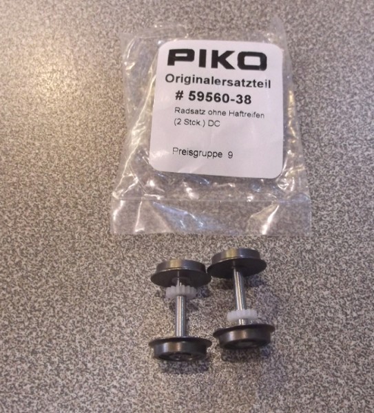 Piko ET59560-38 Radsatz ohne Haftreifen (2 Stck.) DC 1:87 Spur H0 NEU