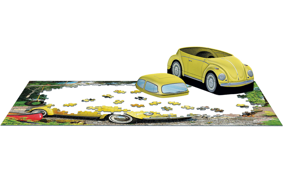 EUROGRAPHICS 8551-5691 VW Käfer Camping Blechdose 550 Teile Puzzle NEU OVP