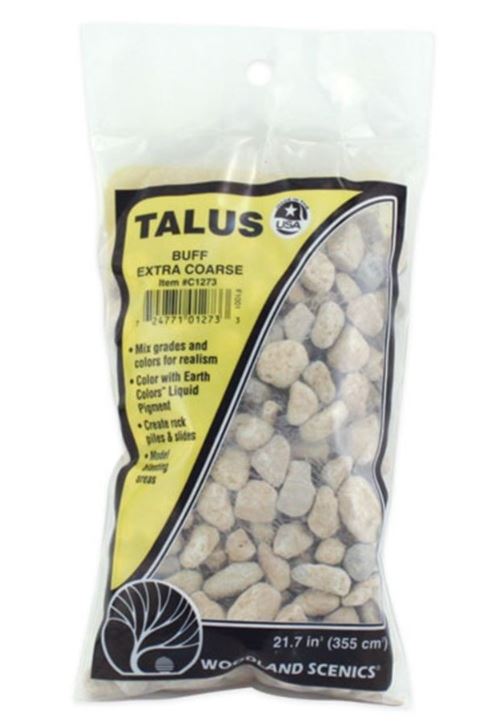 Woodland Scenics C1273 Felsschutt sehr grob/Extra Coarse Buff Talus - Neu - OVP