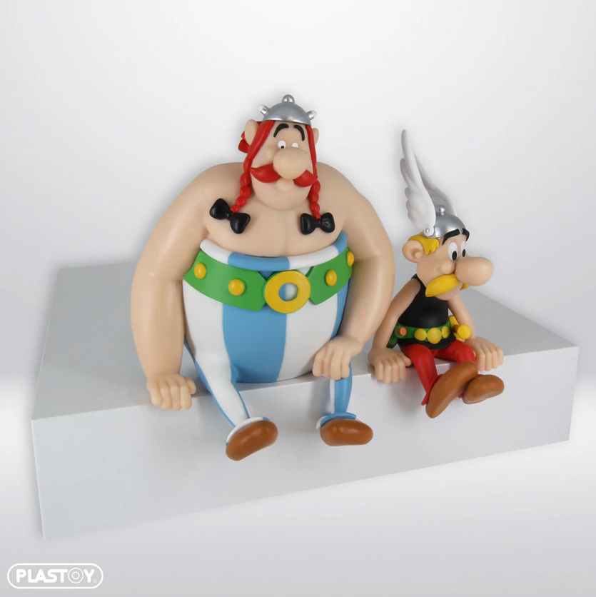 Plastoy 40110 Asterix & Obelix sitzend 13 cm NEU OVP Sammlerfigur
