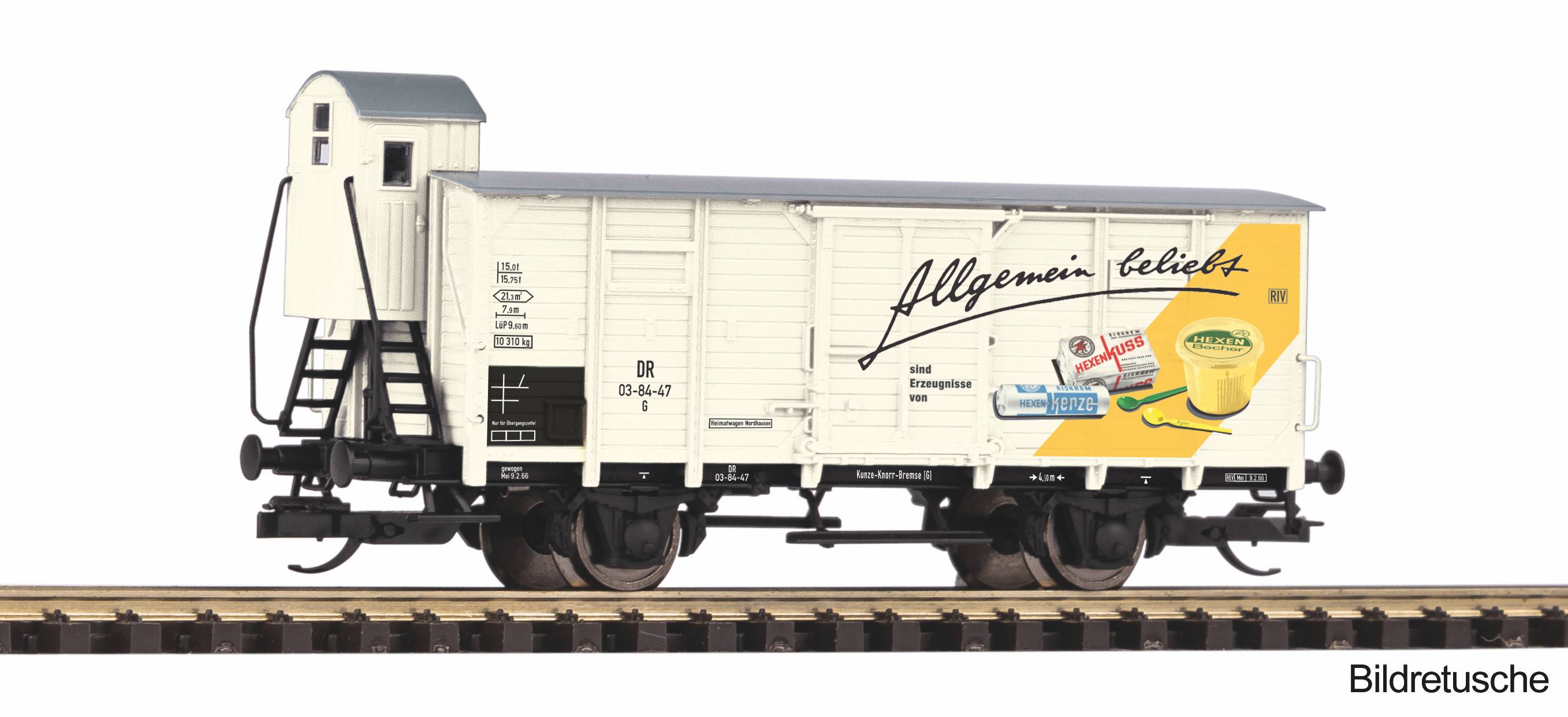 Piko 47853 TT-Ged. Güterwg. G02 Hexenkuss DR III m. Bhs.