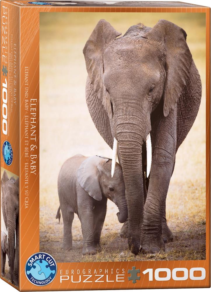 EUROGRAPHICS 6000-0270 Elephant & Baby 1000 Teile Puzzle Neu OVP
