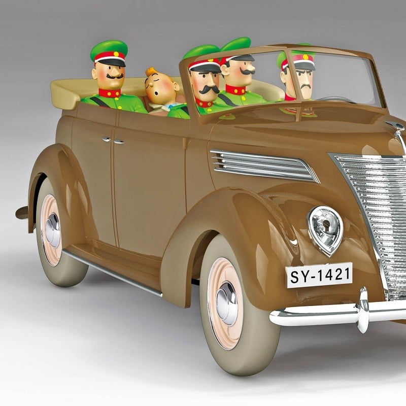 Tim & Struppi TINTIN 29950 Ford convertible 1937 1:24 Standmodell Neu OVP