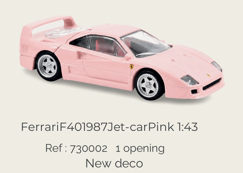 Norev 730002 Ferrari F40 1987 Pink Jet-car 1:43