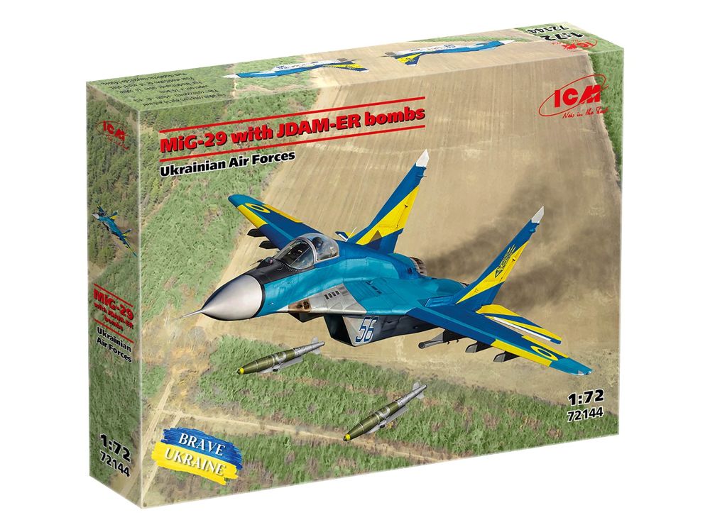 ICM 72144 MiG-29 with JDAM-ER bombs Ukrainian Air Forces 1:72