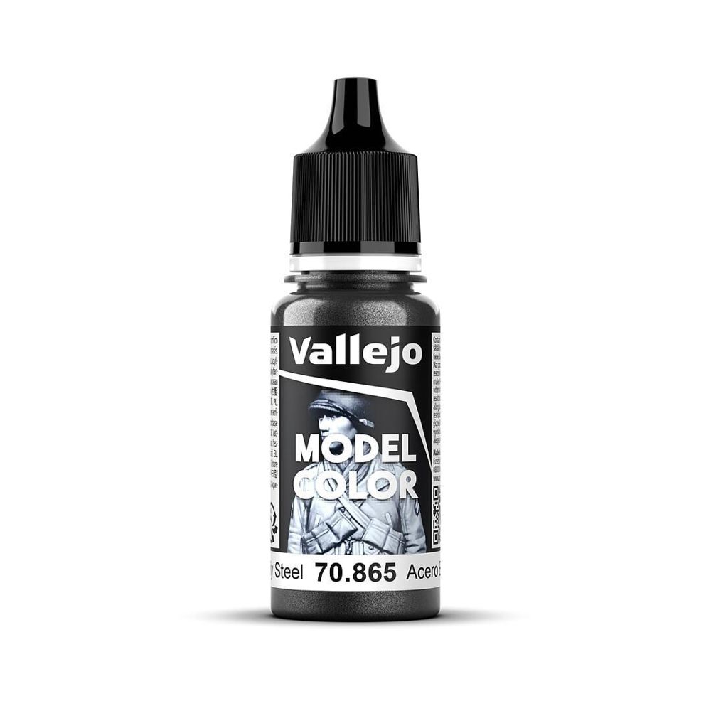 Vallejo 70865 Geölter Stahl, Metallic, 18 ml Model Color NEU