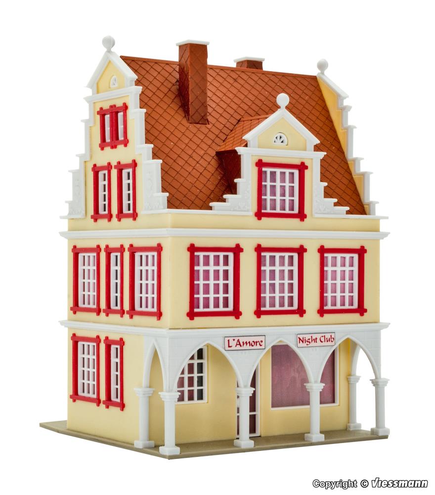 Vollmer 43871 Nachtclub L‘Amore mit LED-Beleuchtung 1:87 Spur H0
