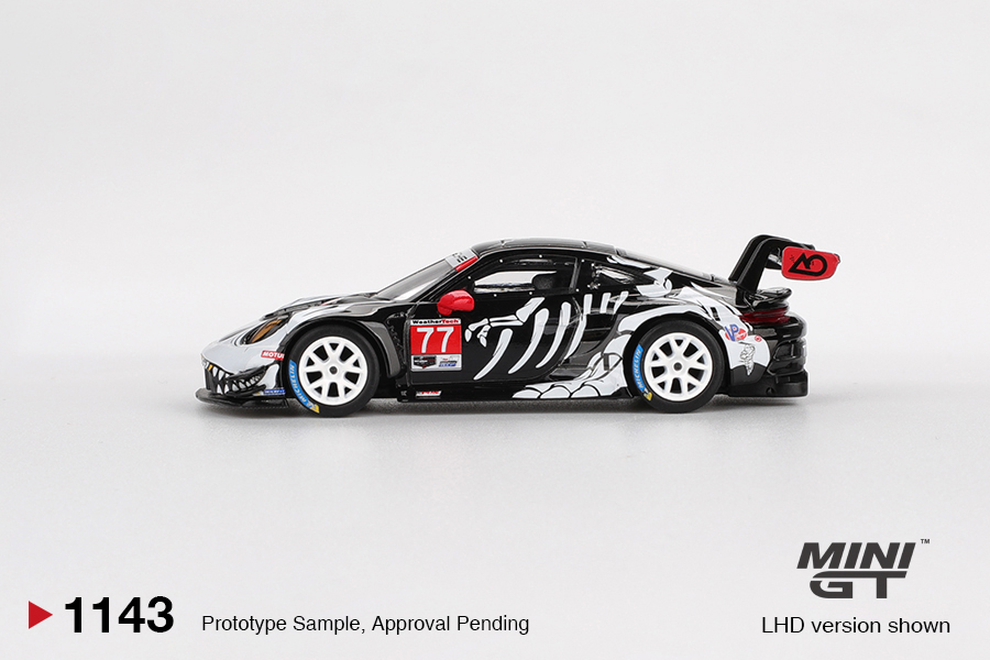 Mini GT MGT01143-BL 1:64 PORSCHE 911 (992) GT3 R #77 GTD PRO AO RACING