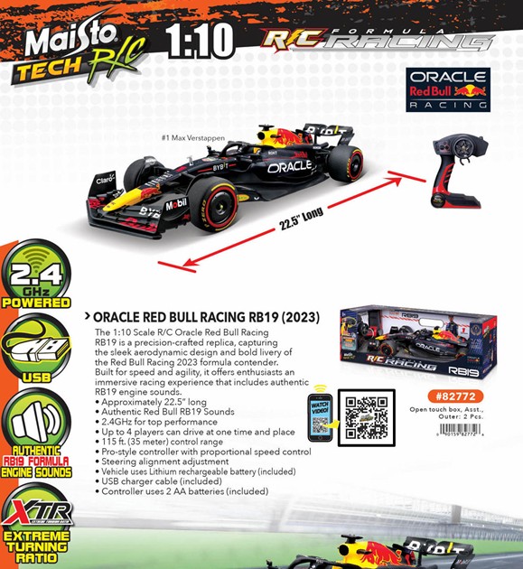 Maisto 82772 "Premium" Red Bull RB20 ´23 (2,4 GHz) mit Sound #1 Verstappe