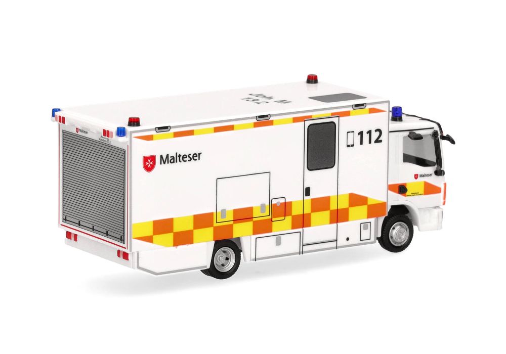 Herpa 098809 MAN TGL CC Koffer-LKW "Malteser München" 1:87 NEU