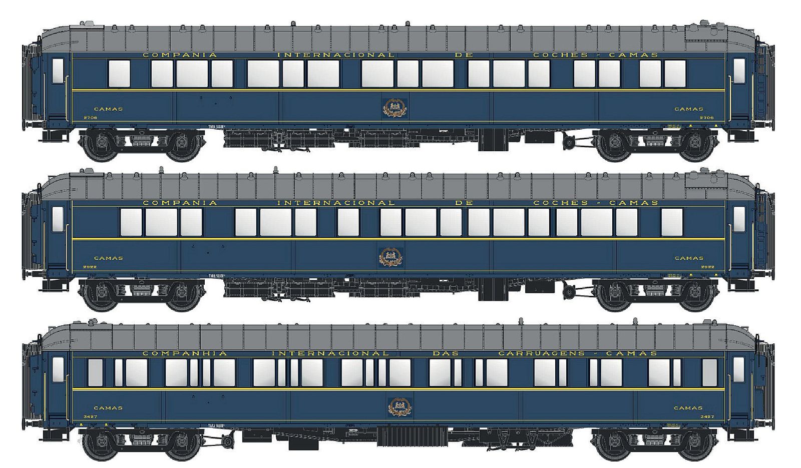 LS Models 49320 3er Set Schlafwagen WL S3 CIWL Ep.IVa 1:87 Spur H0