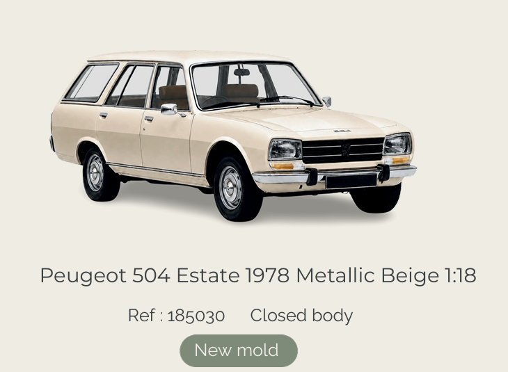 Norev 185030 Peugeot 504 Familiale 1978 Beige metallic 1:18