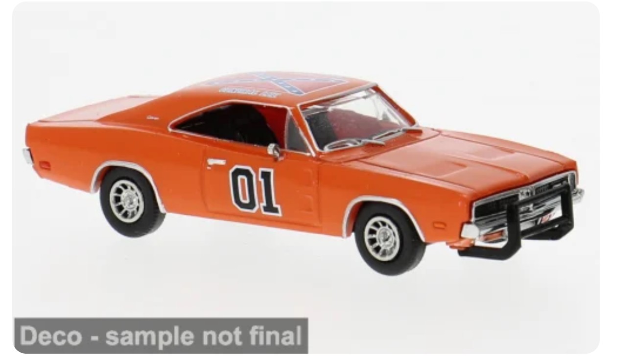 Brekina 18004 Dodge Charger, orange, 1969, 1:87