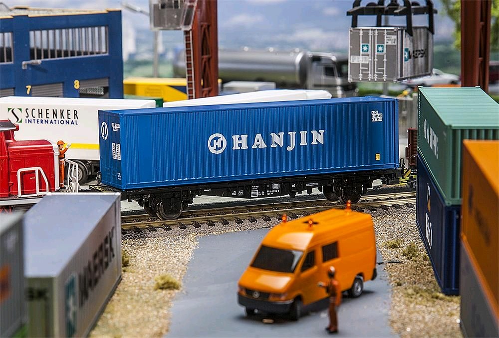 Faller 180842 40' Hi-Cube Container HANJIN 1:87 Spur H0 Neu OVP